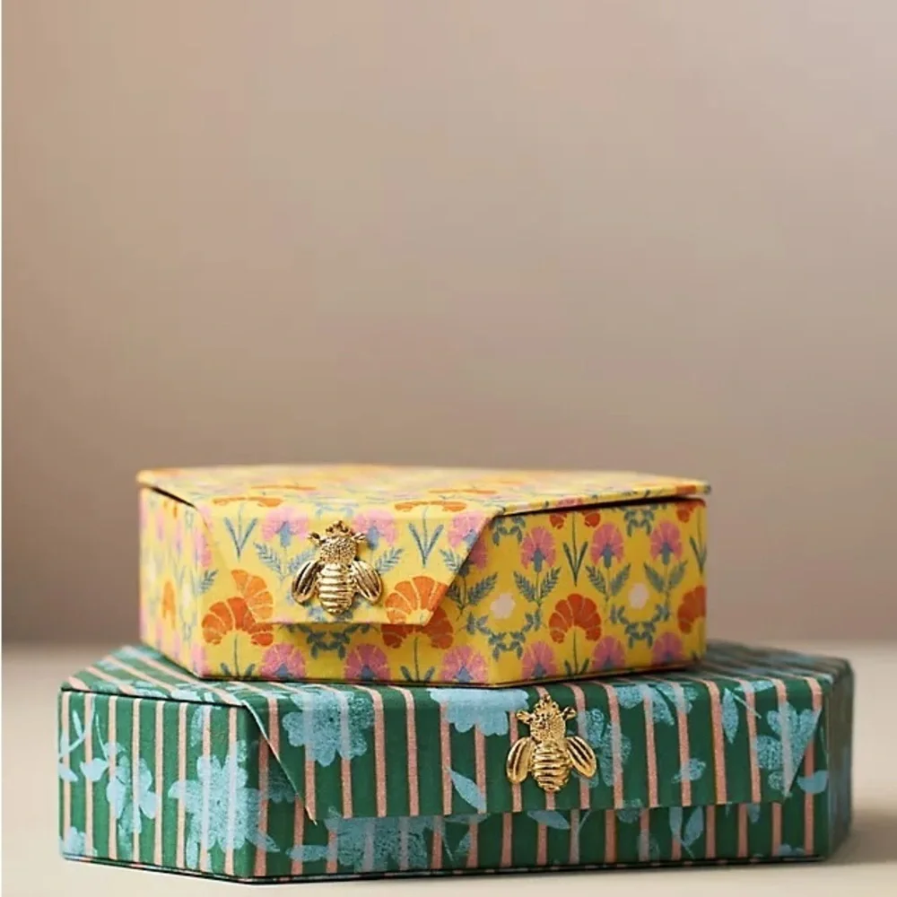 Anthropologie Annie Floral Jewelry Box